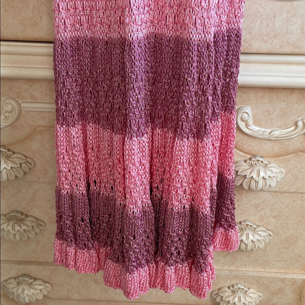Handmade Pink Mesh Maxi Dress - Picture 8 of 12